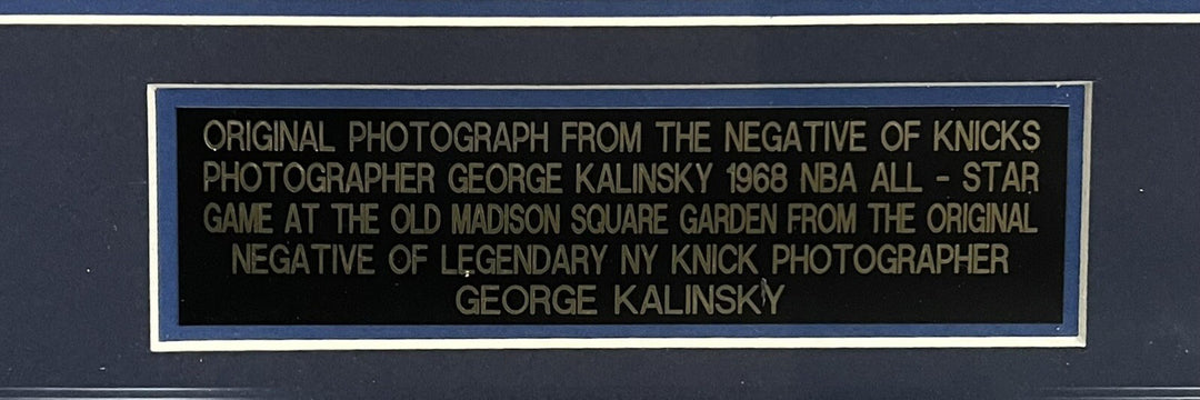 1968 NBA All Star game Msg signed photo framed Bill Russell Willis Reed Steiner