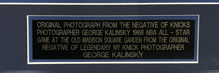 1968 NBA All Star game Msg signed photo framed Bill Russell Willis Reed Steiner