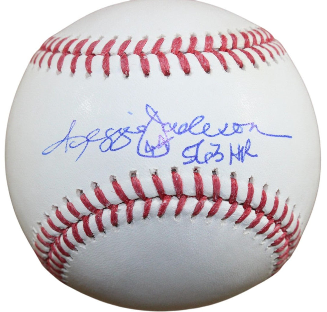 Reggie Jackson Autographed New York Yankees OML Baseball 563 HR Beckett 55364