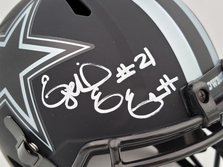 Ezekiel Elliott Auto Cowboys Eclipse Black Full Size Replica Helmet Beckett