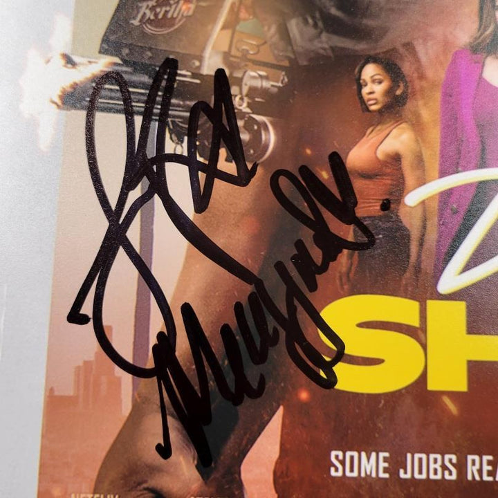 Jamie Foxx Meagan Good signed Day Shift 11x14 Photo full autograph ~ BAS Holo