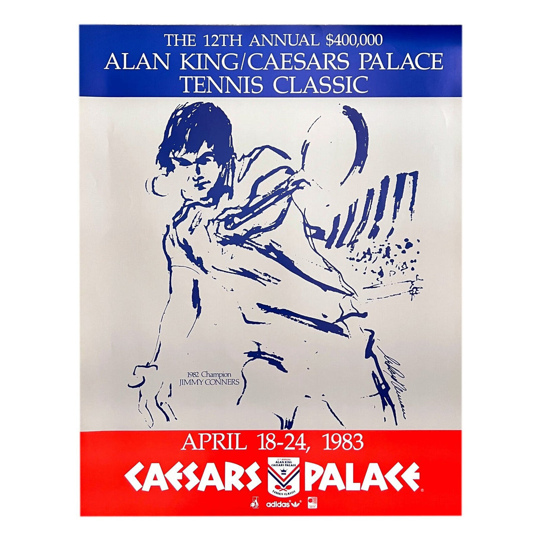 12th Annual Tennis Classic Jimmy Conners 22x28 Poster - COA Owned By Caesars '83