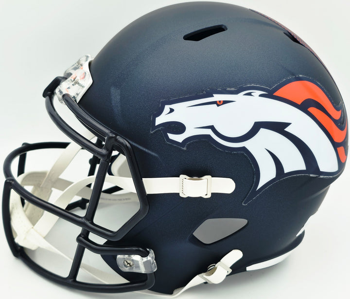 Jay Cutler Signed Broncos Blue Full Size Speed Replica Helmet BAS Witness
