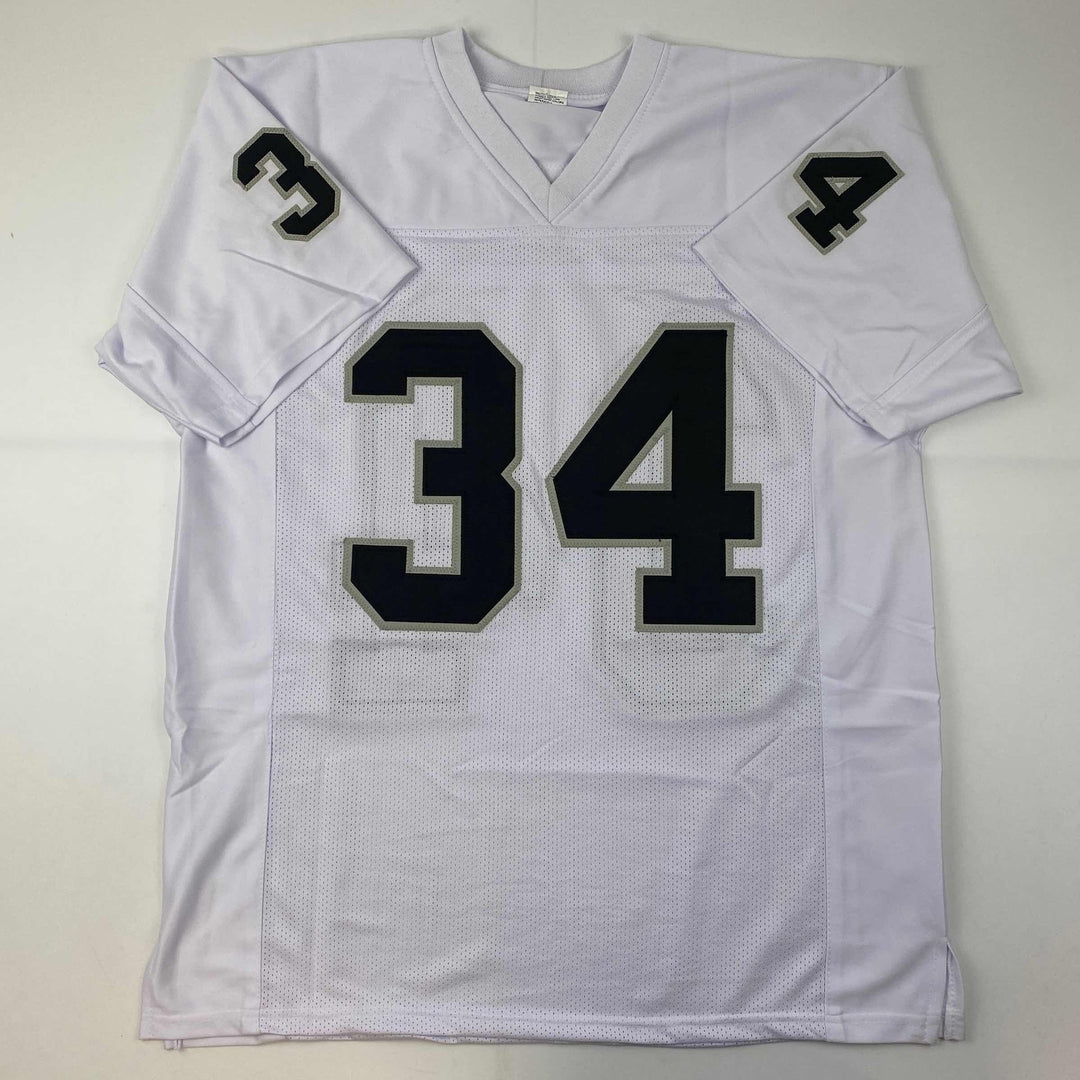 Facsimile Autographed Bo Jackson Oakland Las Vegas White Reprint Jersey Men's XL