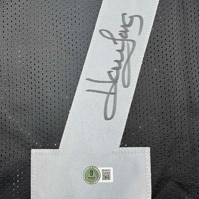 Framed Autographed/Signed Howie Long 35x39 Oakland White Jersey Beckett COA