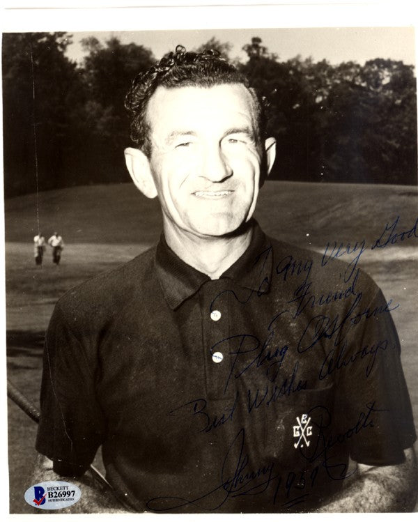 Johnny Revolta Autographed Signed 7.5x9 Photo "Best Wishes" Beckett BAS #B26997
