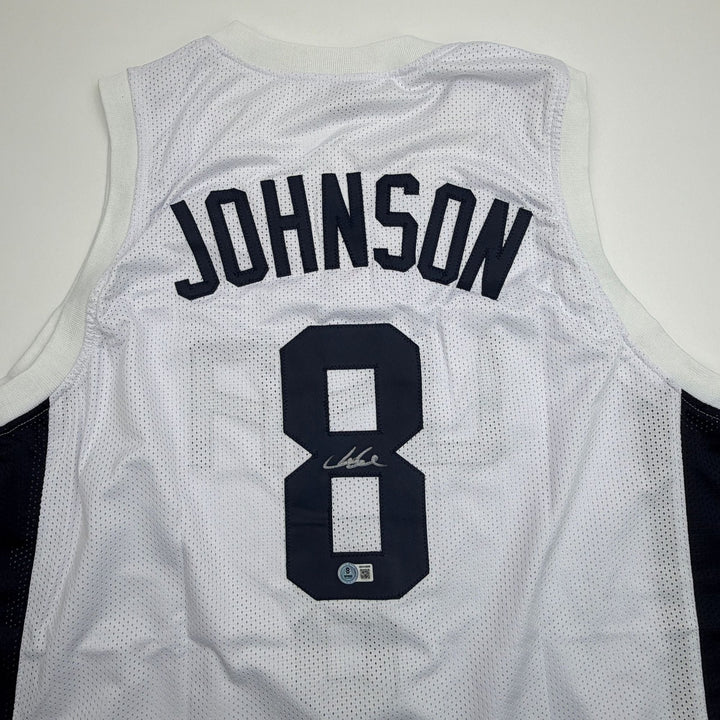 Autographed/Signed Joe Johnson United States USA White Jersey Beckett COA
