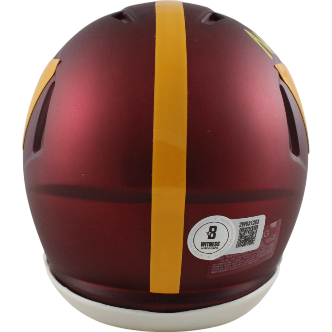 Magic Johnson Autographed Washington Commanders Speed Mini Helmet Beckett 49622