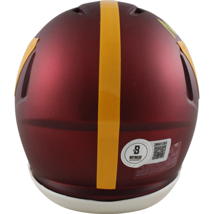 Magic Johnson Autographed Washington Commanders Speed Mini Helmet Beckett 49622