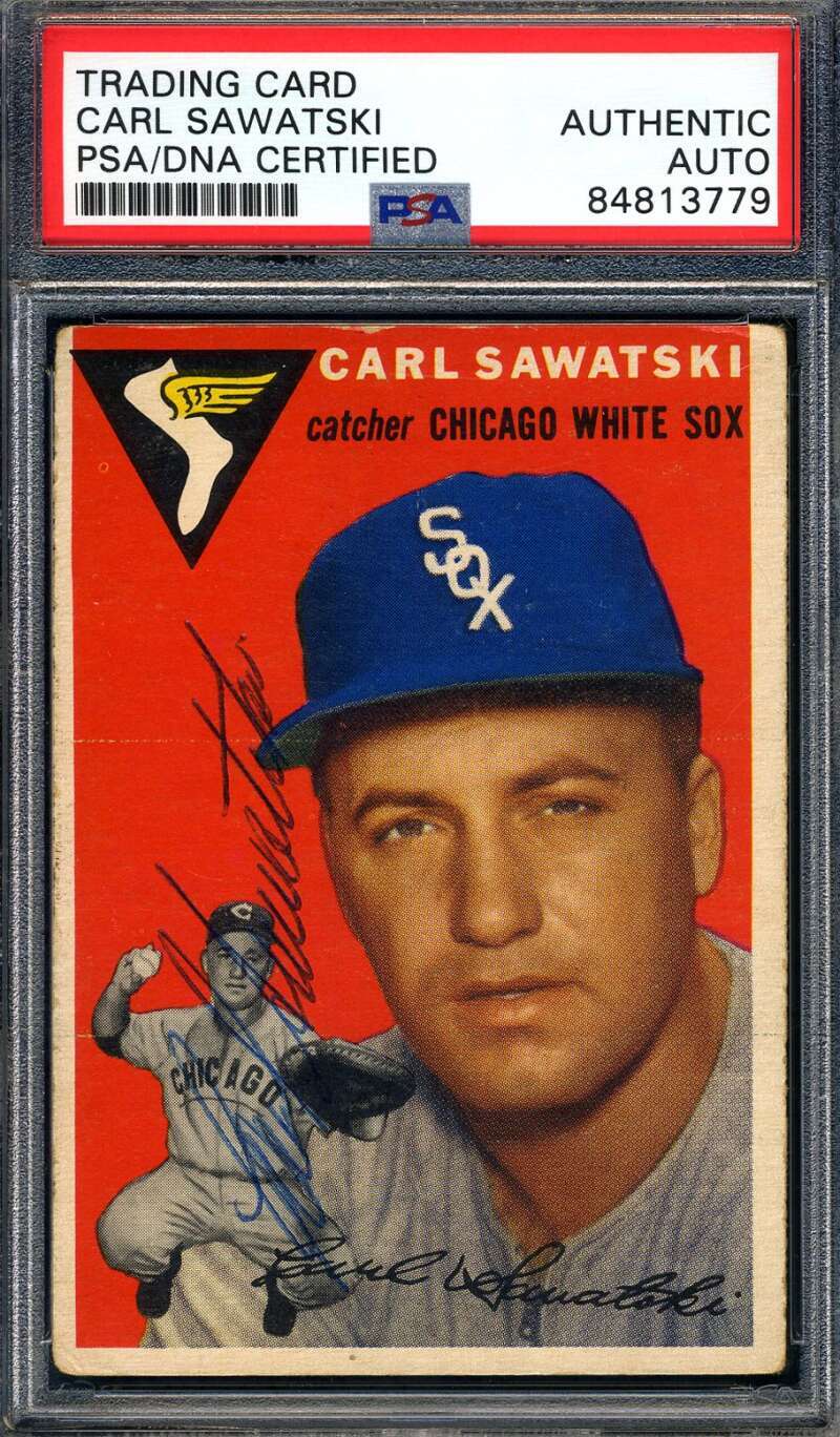 Carl Sawatski PSA DNA Signed 1954 Topps Autograph