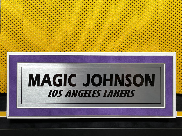 Magic Johnson Autographed Los Angeles Lakers Jersey Framed BAS Beckett Signed LA