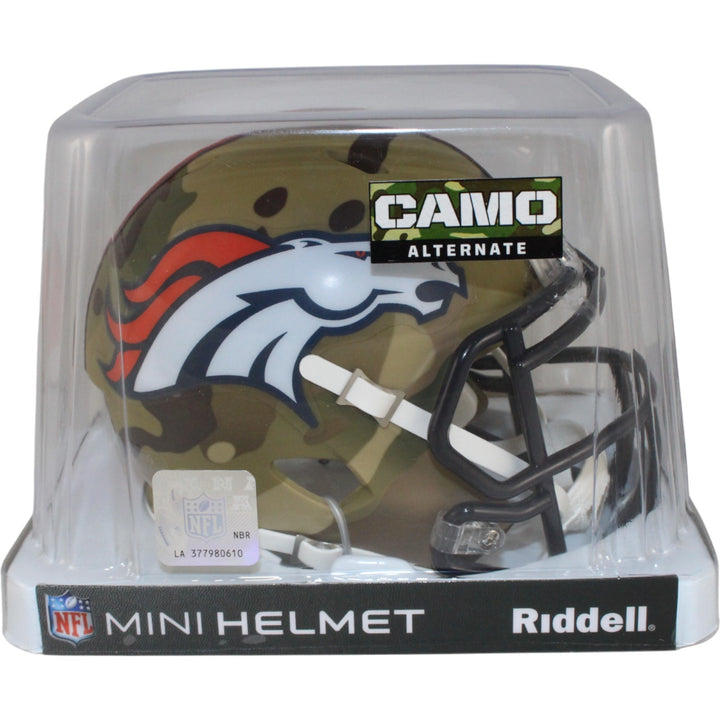 Denver Broncos Riddell New In Box Rare Limited Edition Camo Mini Helmet 26456
