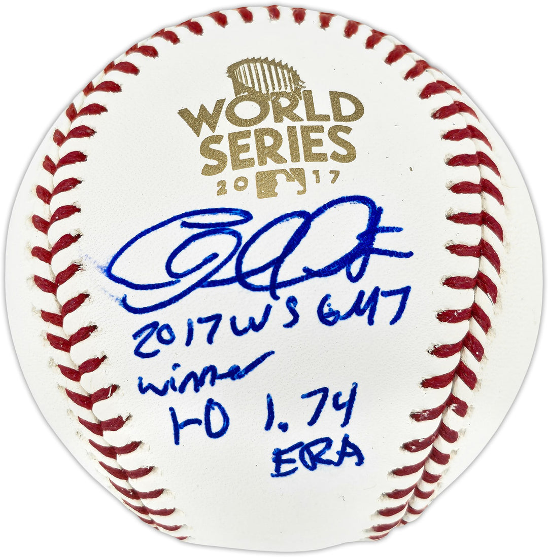 Charlie Morton Auto Official 2017 WS Logo Baseball Astros "2017 WS Winner" JSA