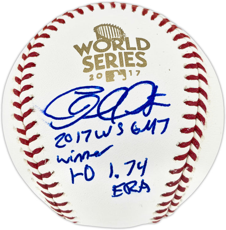 Charlie Morton Auto Official 2017 WS Logo Baseball Astros "2017 WS Winner" JSA