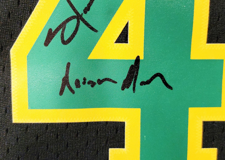 Sonics Shawn Kemp Auto Black AUTH Mitchell Ness HWCs Swingman Jersey L Reign Man