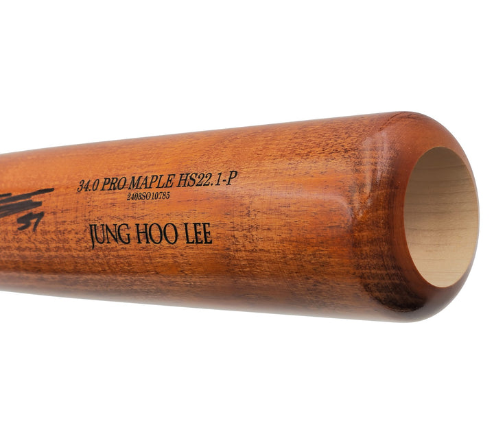 Jung Hoo Lee Auto Orange Old Hickory Player Model Baseball Bat Giants Beckett