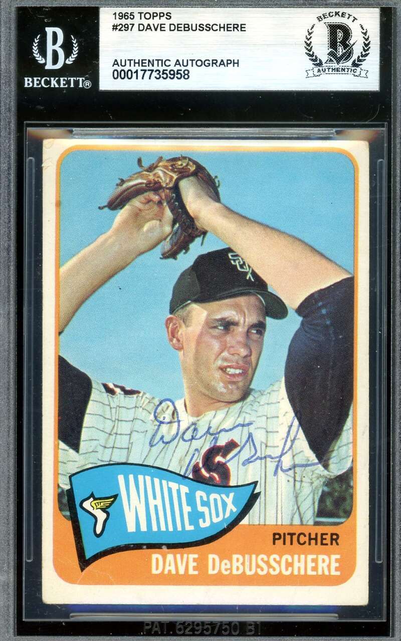 Dave DeBusschere Beckett BAS Signed 1965 Topps Autograph