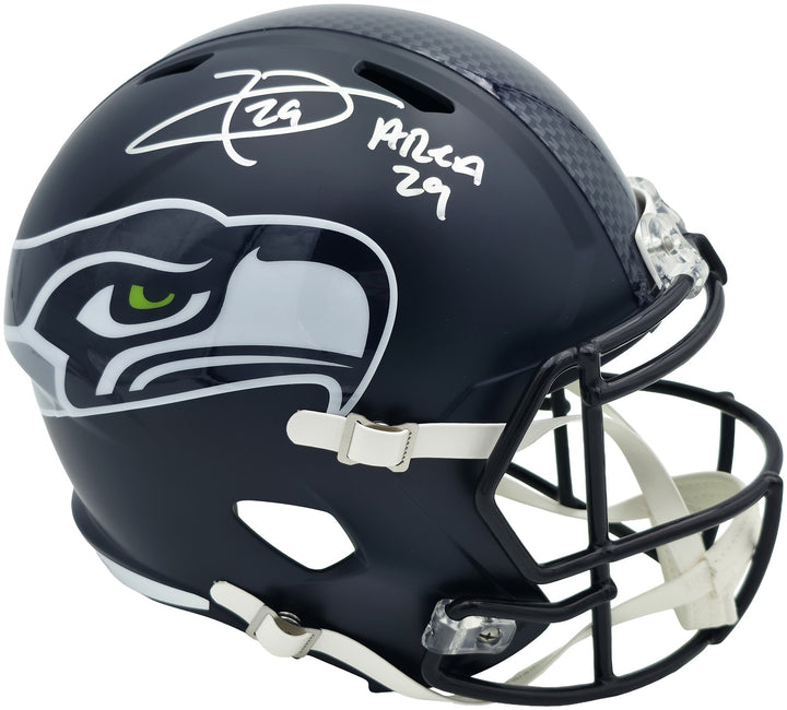 Earl Thomas III Signed Seahawks Blue Full Sz Rep Speed Helmet Beckett Wit