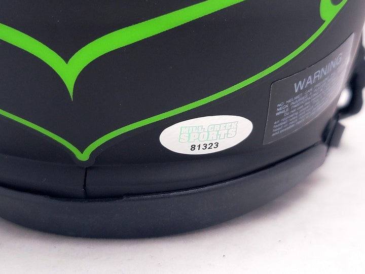 Uchenna Nwosu Signed Seattle Seahawks Eclipse Black Speed Mini Helmet MCS Holo