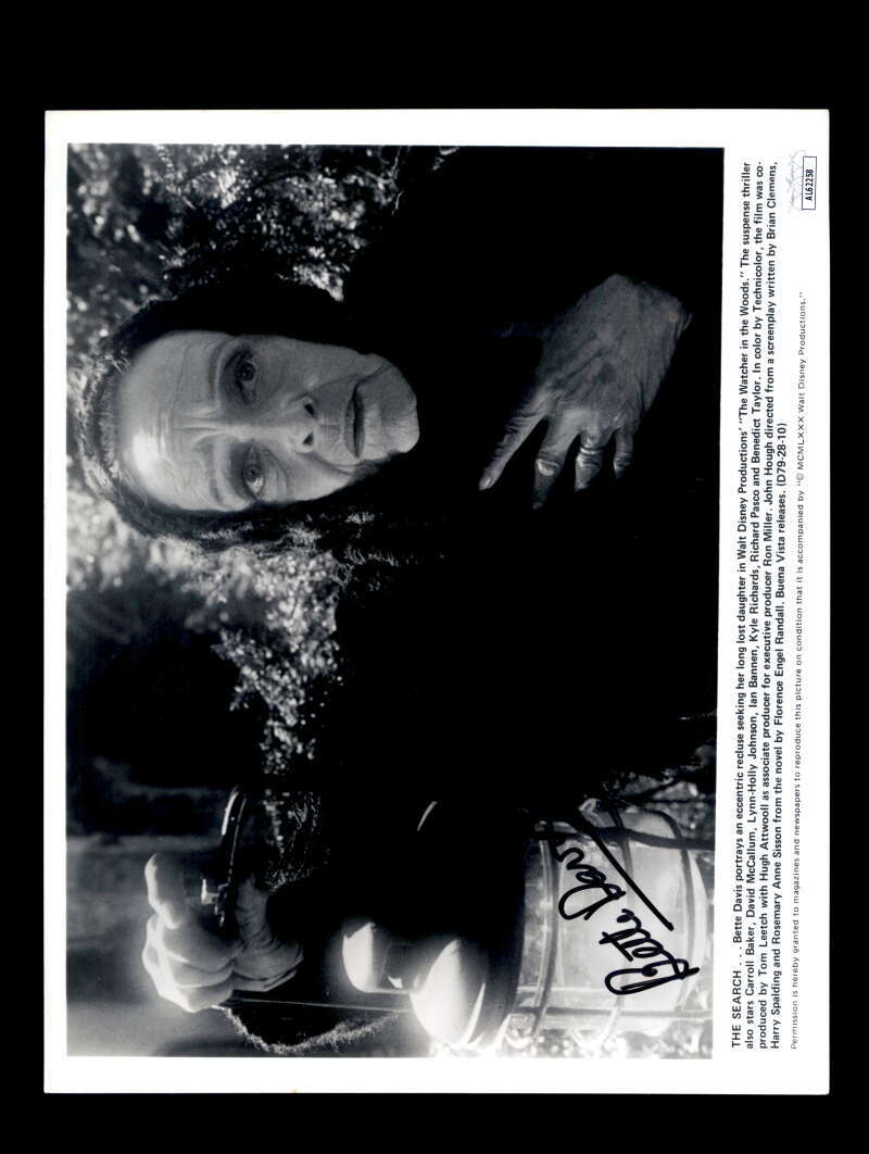 Bette Davis JSA Cert Signed 8x10 Photo The Search Autograph