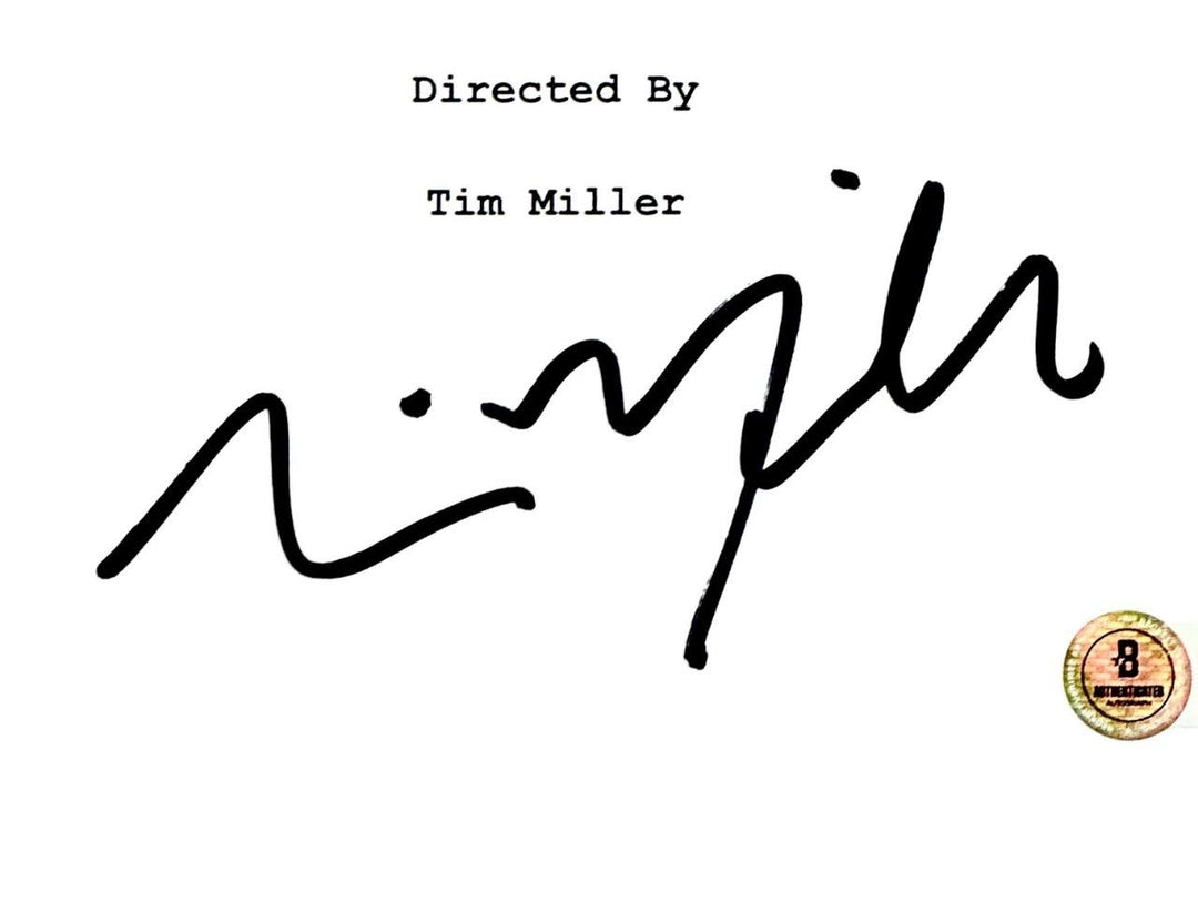 Director Tim Miller signed Deadpool script autograph (A) ~ Beckett BAS