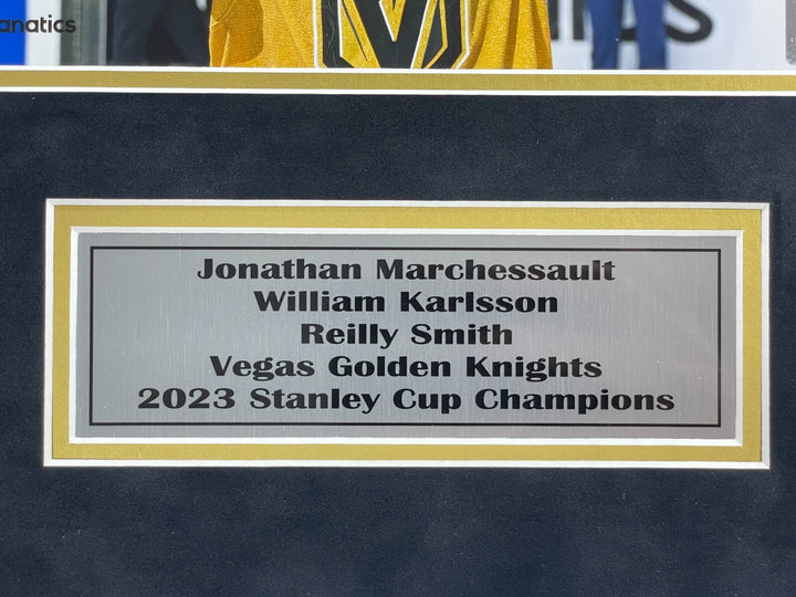 Marchessault Karlsson Smith Signed Framed Vegas Golden Knights Misfits 8x10 COA