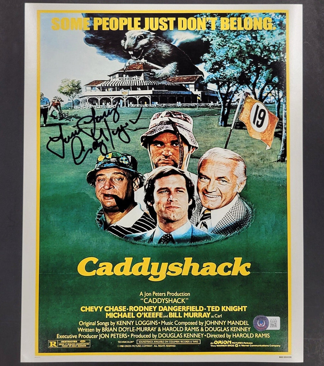 Cindy Morgan signed Caddyshack 11x14 Photo Movie Poster Autograph ~ Beckett BAS