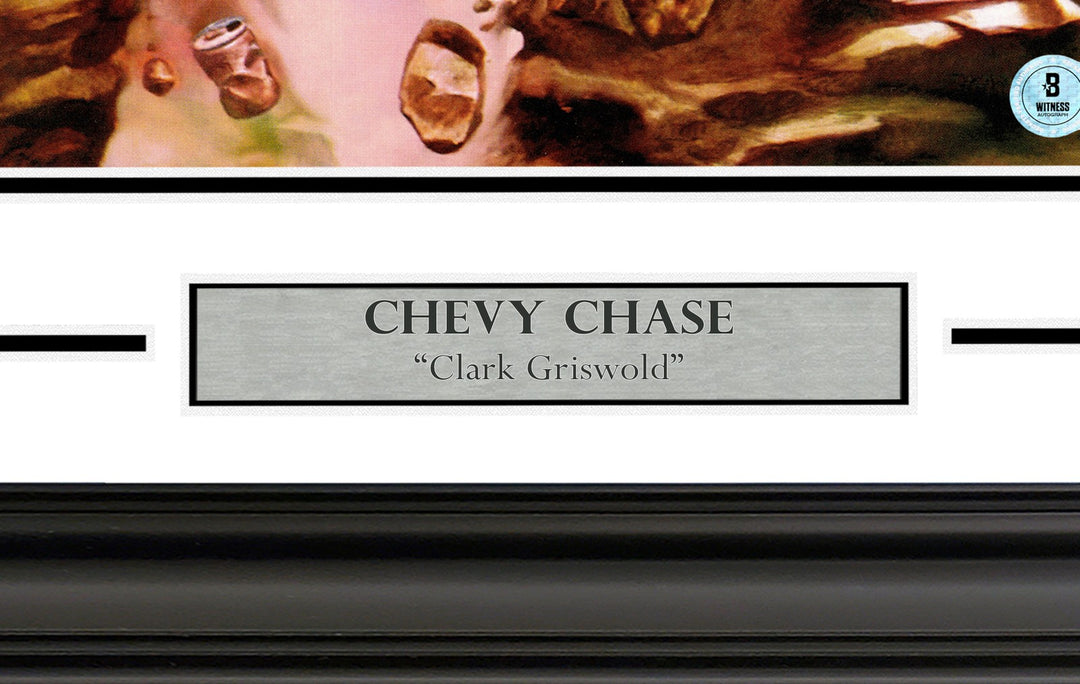 Chevy Chase Signed Framed 11x17 Vacation Movie Poster Beckett BAS Witness