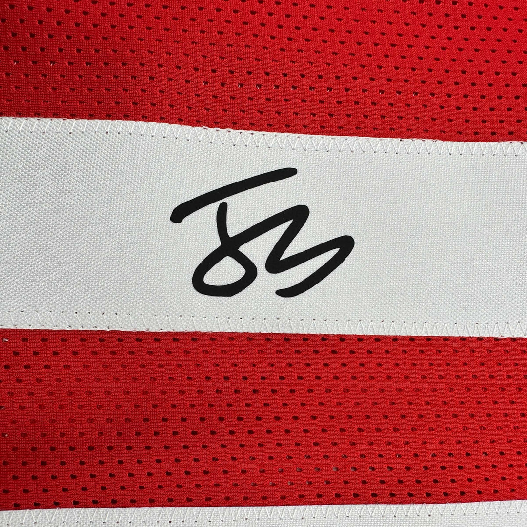 Facsimile Autographed Julian Sayin Ohio State Red Reprint Jersey Size Men's XL