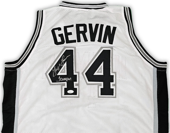 San Antonio Spurs George Gervin Signed White Jersey "Iceman" JSA
