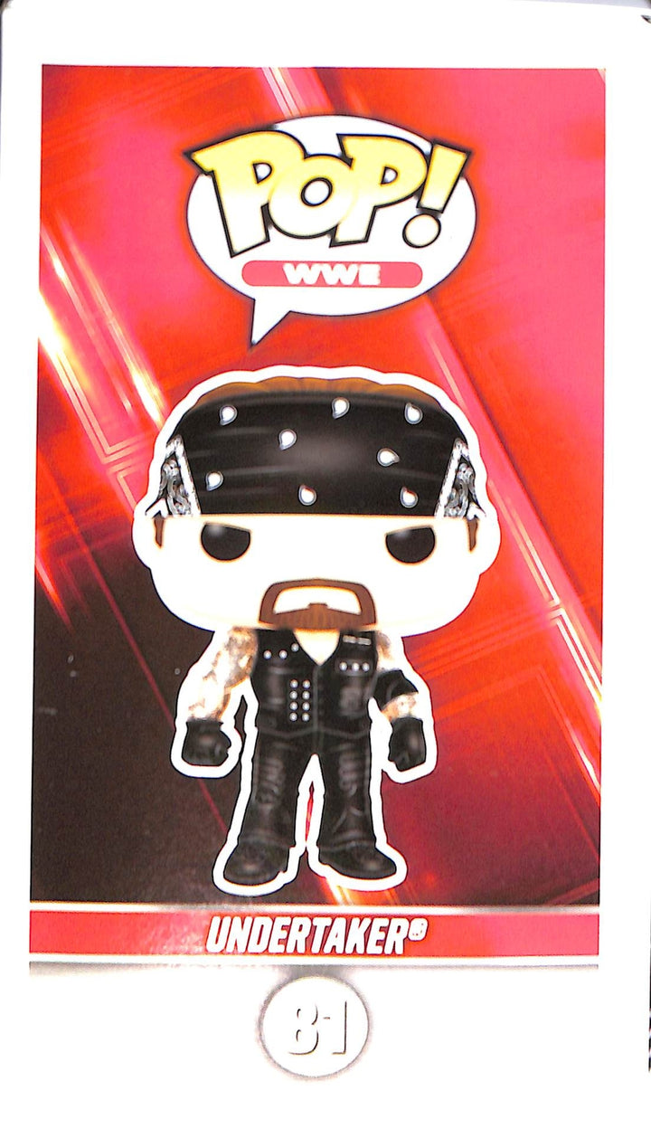 The Undertaker Autographed/Signed WWE Funko Pop! #81 Beckett 42568