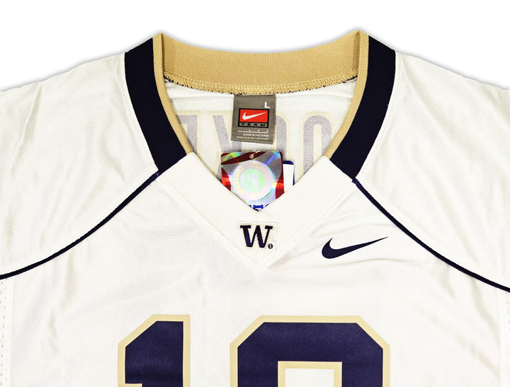 Washington Huskies Jake Locker Signed White Nike Jersey Size L PSA/DNA
