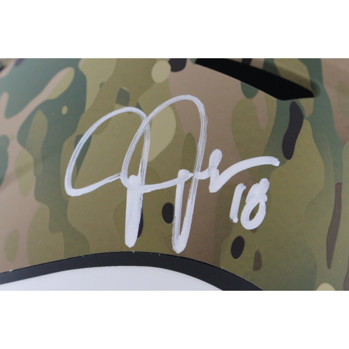 Justin Jefferson Autographed Minnesota Vikings F/S Camo Helmet Beckett WIT 57898