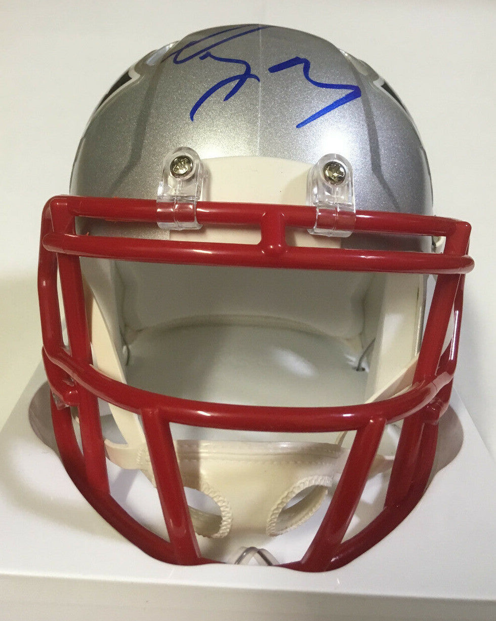 Sony Michel signed Patriots Mini Helmet rookie Autograph Steiner COA Super Bowl