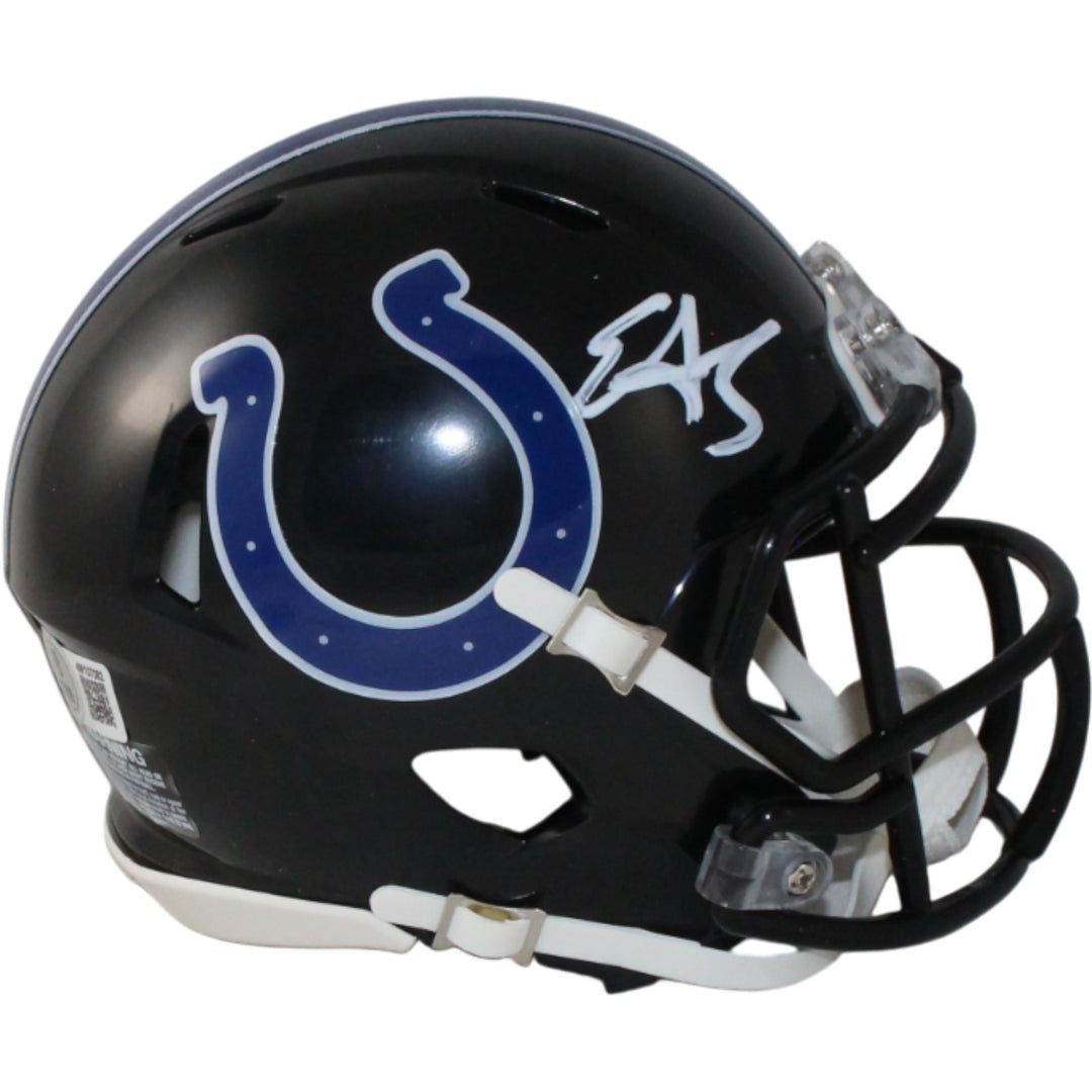 Edgerrin James Autographed Indianapolis Colts 23 Alt Mini Helmet Beckett W 54752