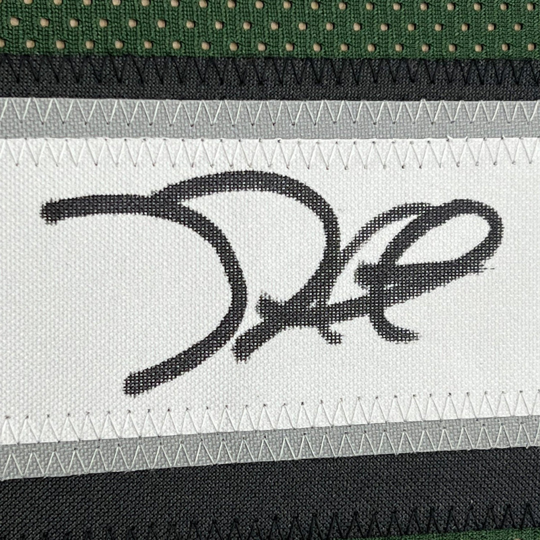 Framed Signed Jalen Hurts 35x39 #1 Philadelphia Green Jersey JSA COA
