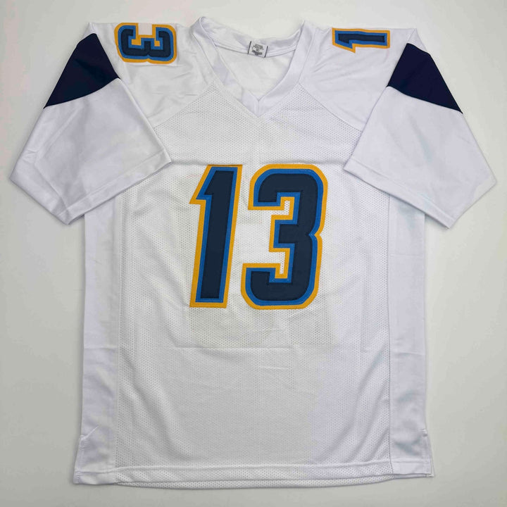 Autographed/Signed Keenan Allen Los Angeles LA White Jersey JSA COA