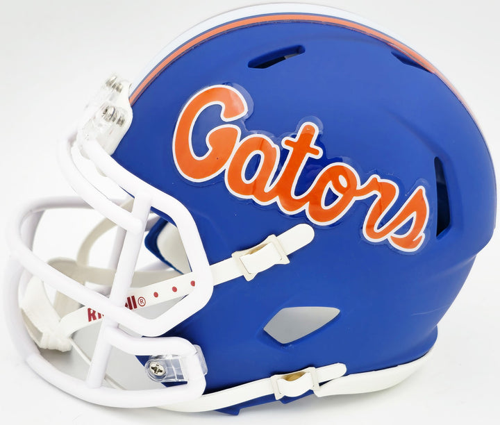 Urban Meyer Autographed Signed Florida Gators Blue Speed Mini Helmet Beckett Wit