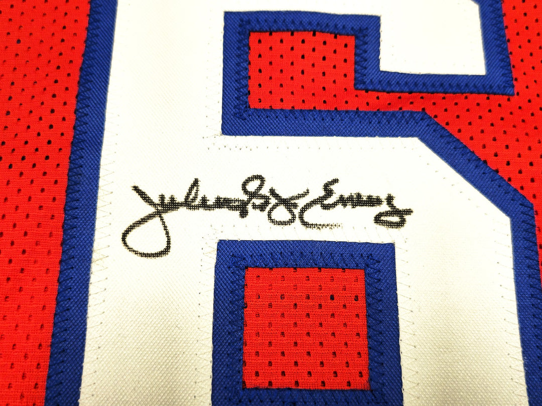 Philadelphia 76ers Julius "Dr. J" Erving Signed Red Jersey Beckett Wit