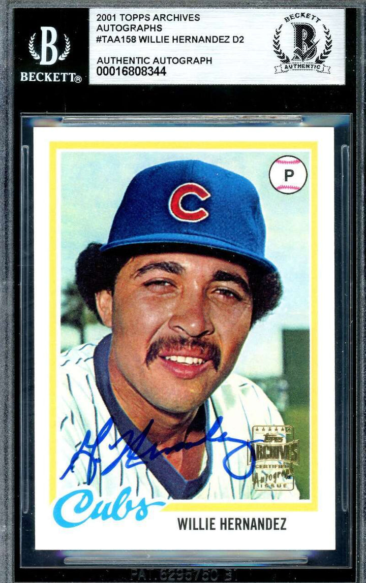 Willie Hernandez Beckett BAS Signed 2001 Topps Archives 1978 Rookie Autograph