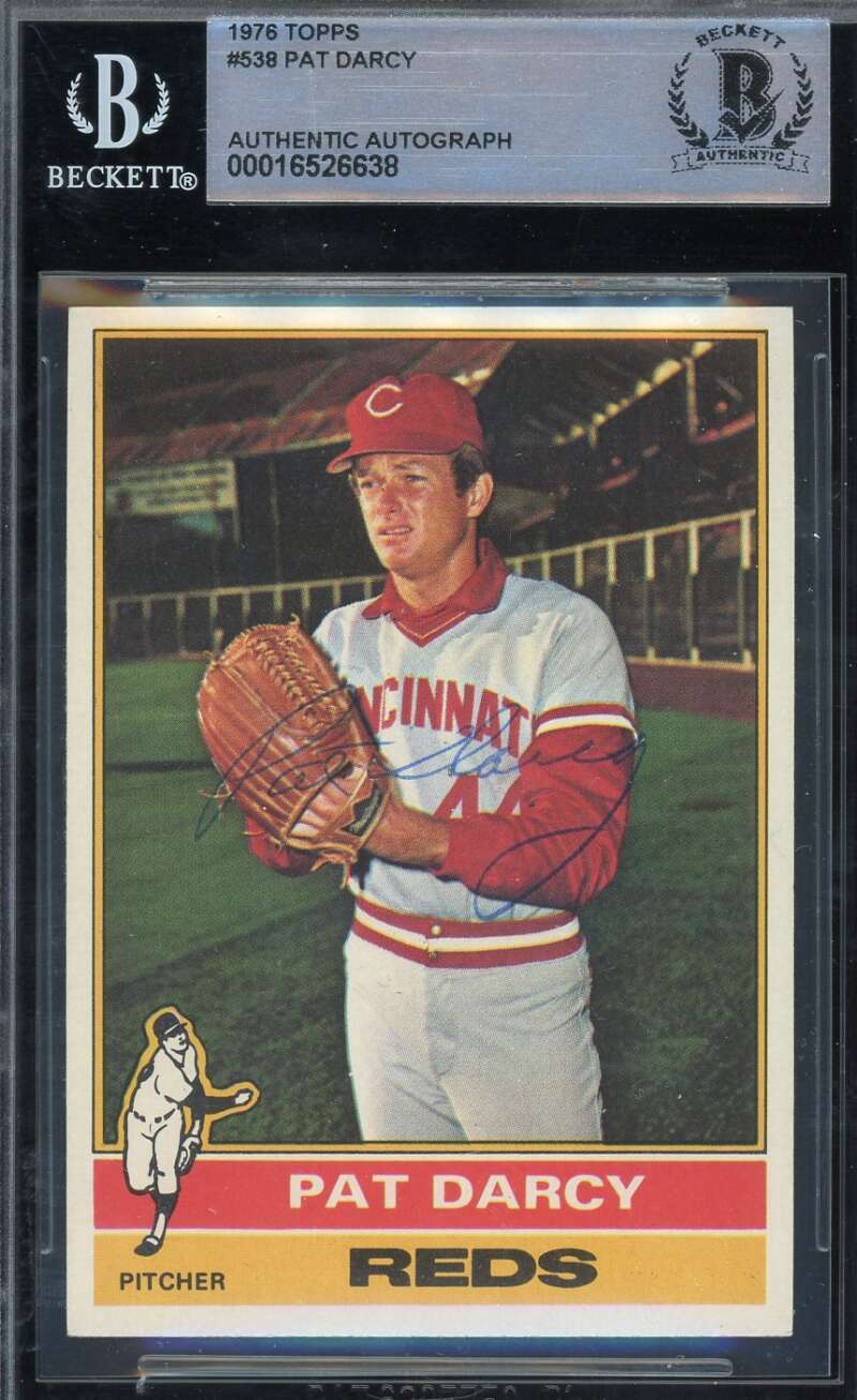 Pat Darcy Beckett BAS Signed 1976 Topps Autograph