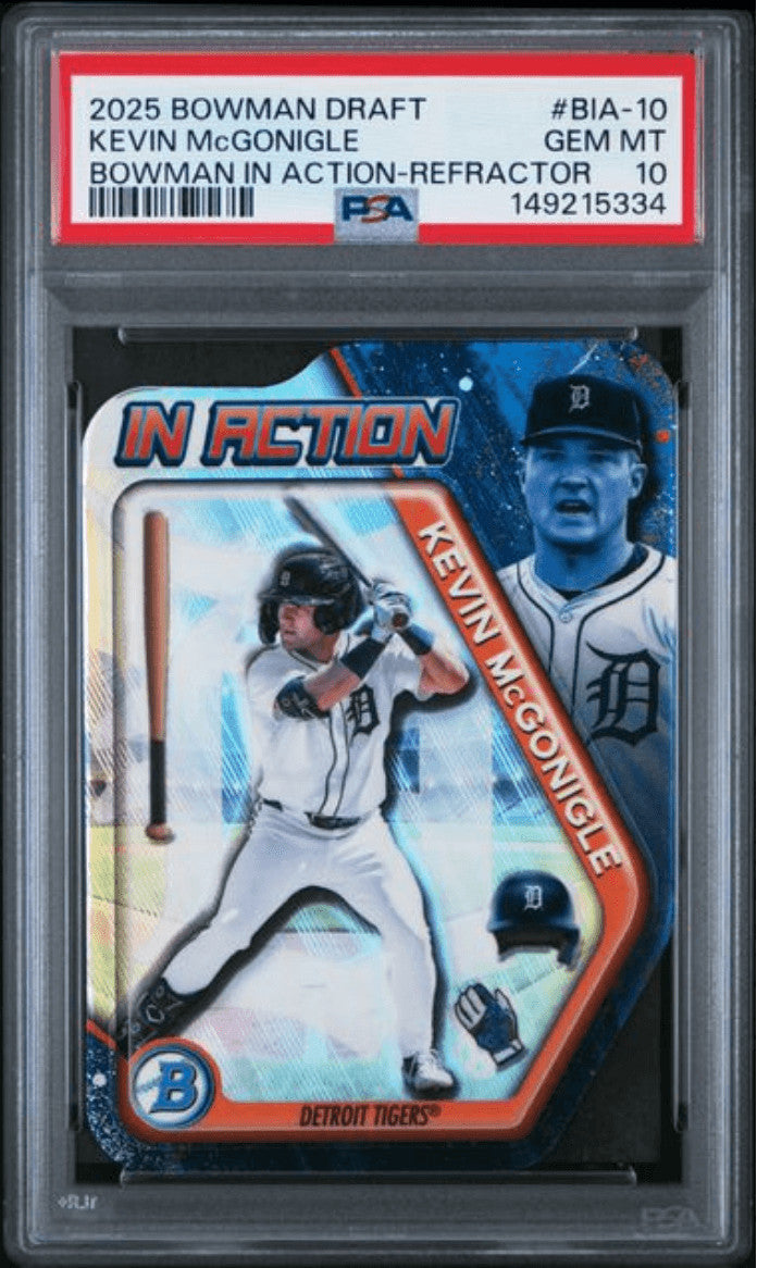 Graded 2025 Bowman Draft Kevin McGonigle #BIA10 REF RC Baseball Card PSA 10