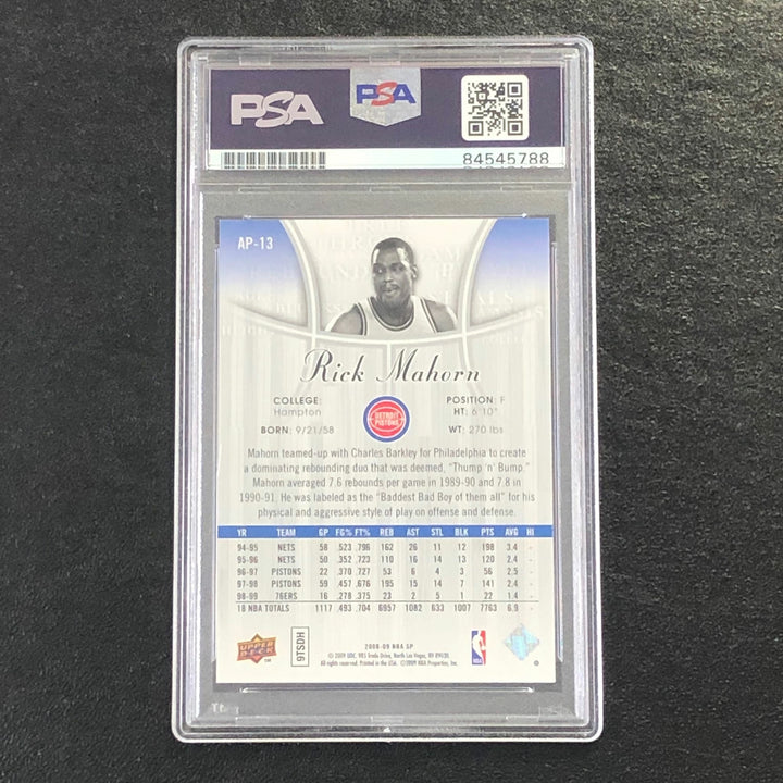 2008-09 SP Authentic Profiles #AP-13 Rick Mahorn Signed Card AUTO 10 PSA Slabbed