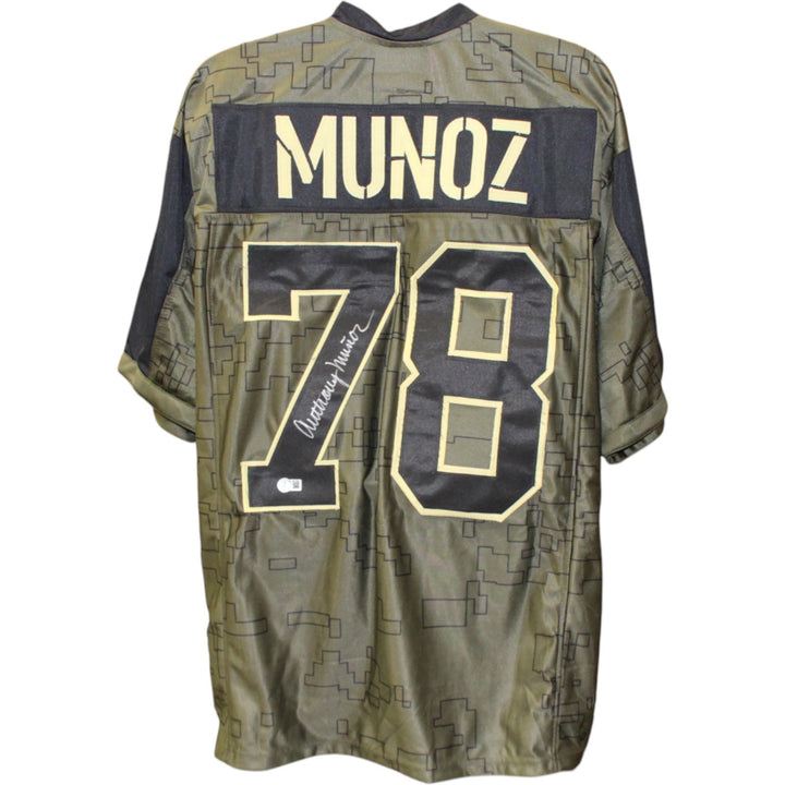 Anthony Munoz Autographed Pro Style Salute XL Jersey Beckett Witness 51673
