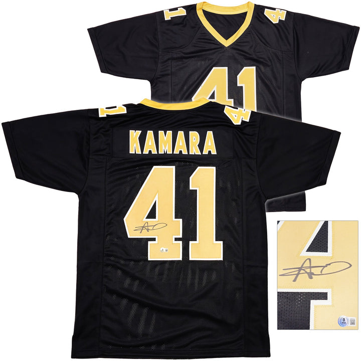 New Orleans Saints Alvin Kamara Signed Black Jersey Beckett Witness