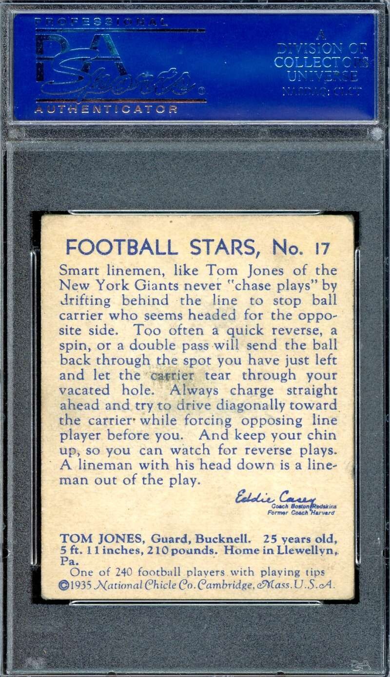 Tom Jones PSA VG-EX+ 4.5 1935 National Chicle