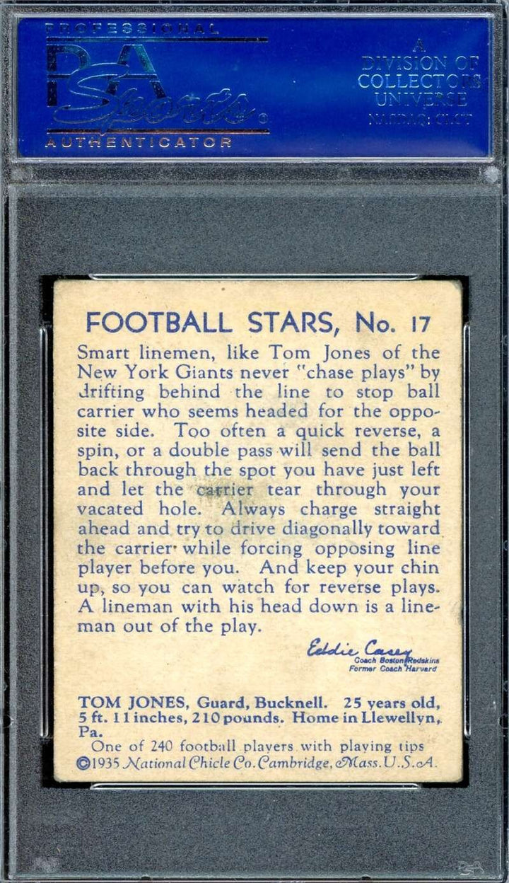 Tom Jones PSA VG-EX+ 4.5 1935 National Chicle
