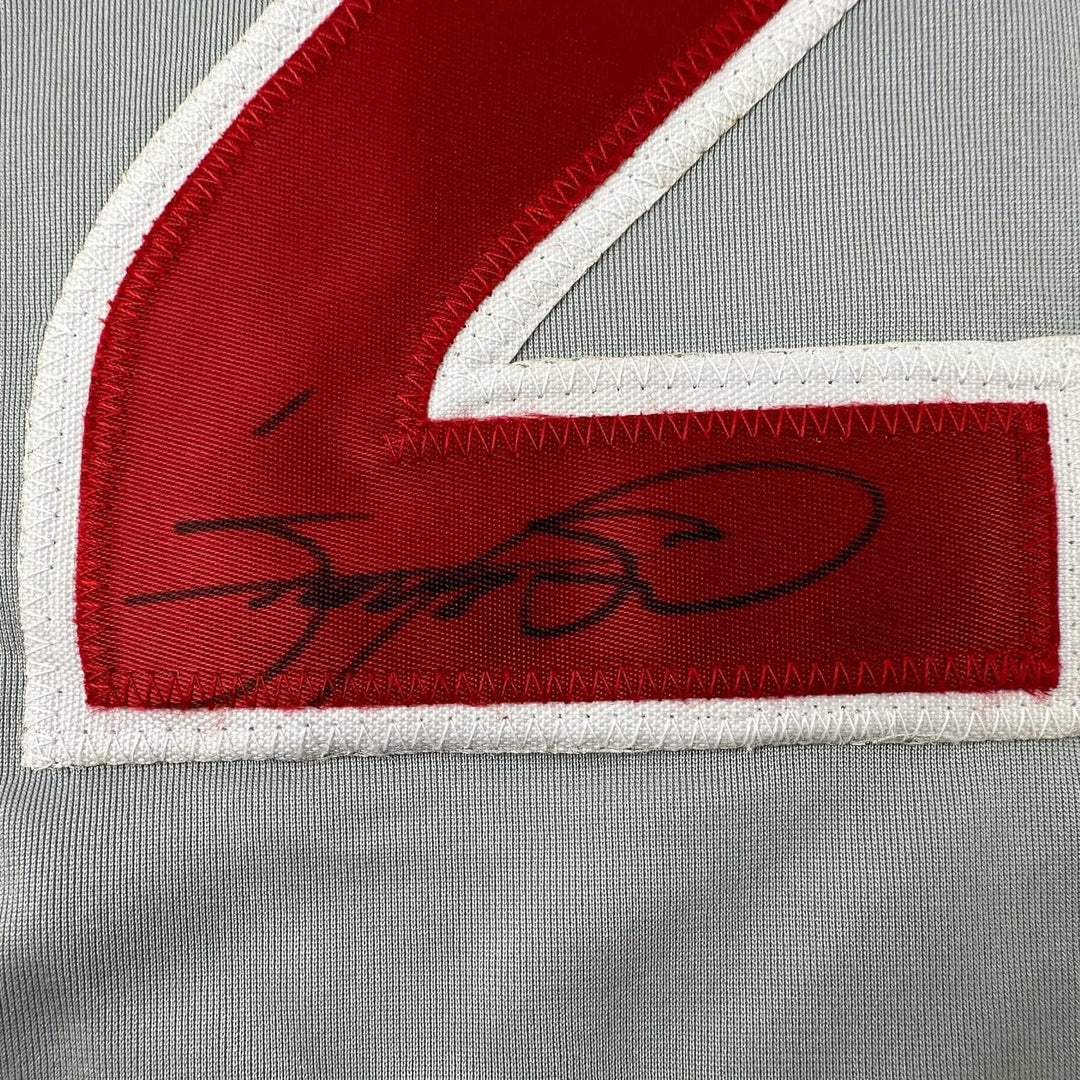 Framed Autographed/Signed Sammy Sosa 33x42 Chicago Grey Jersey BAS COA