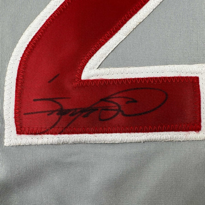 Framed Autographed/Signed Sammy Sosa 33x42 Chicago Grey Jersey BAS COA