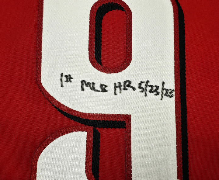 Reds Matt McLain Signed Red Jersey "1st MLB HR 5/23/23" Beckett Witness